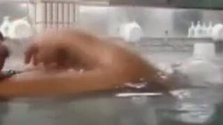 Japanese Sauna Bears Cum Together