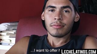 A Latino twink offered money in exchange for a hard fuck and a cock suck