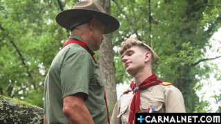 Scout twink Canyon Cole in state of high arousal