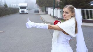 Only Tarts - SHOCK CONTENT Sexy bride fucks random van driver on marriage day