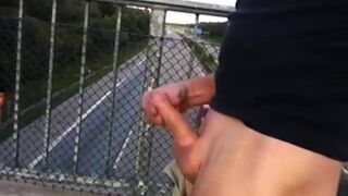 Outdoor Handjob for a Big-Cocked Hunk