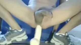 Prostate Play with Large Dildo Makes Twink Cum Hard