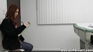 Petite redhead Madi Collins craves to taste her Doctors cock after he touched her