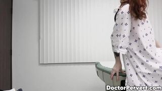 Petite redhead Madi Collins craves to taste her Doctors cock after he touched her