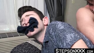 StepsonXXX.com - Twink Justin Stones slim body experienced rimming and cocksucking