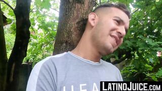 LatinoJuice.com - Straight Latino studs turned gay having outdoor foursome