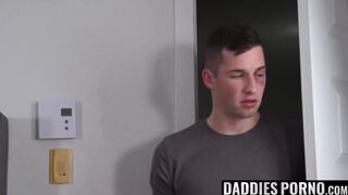 DaddiesPorno.com - Teaching his stepson a lesson for a proper blowjob