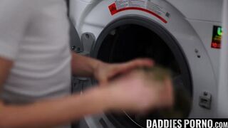 DaddiesPorno.com - I thought stepdaddy would help me out of the washing machine