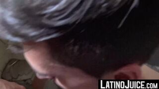 LatinoJuice.com - Slender gay Ross stuffed his mouth with an enormous cock for cash