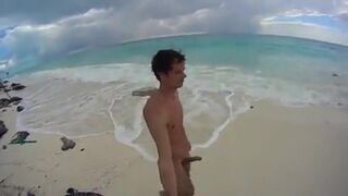 Big-Cock Men Jerk Off at a Cuba Beach