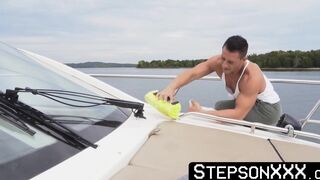 StepsonXXX.com - I splashed my cum on my stepson Jack Valors ass after helping me cle