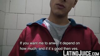 LatinoJuice.com - Me and kinky Nicolas jerk each others huge cocks inside the public