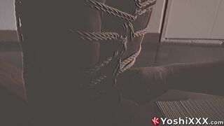 Japanese muscle hunk Kosuke is tied up by the notorious Shibari master Encho