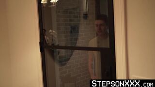 StepsonXXX.com - Beefy hunk Jax Thirio fucks his stepson friend Caleb Morphy