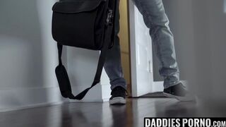 DaddiesPorno.com - Stepfather prepares his son for a sensual business trip