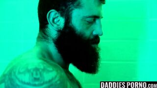 DaddiesPorno.com - DILF seduces stepson in the shower during a hot summer day