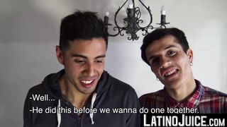 LatinoJuice.com - Latino Nicolas and Francis showered with my gooey cum after worship