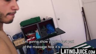 LatinoJuice.com - My hard cock gets gobbleed by sensual twink Bam Bam after I massage