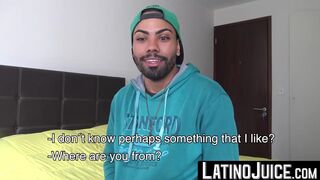 LatinoJuice.com - Bearded cute guy Thiago loves the flavor of my uncut boner and lusc