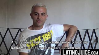 LatinoJuice.com - Bisexual blonde Juan Cruz offered money to make my throbbing cock w