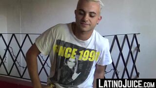 LatinoJuice.com - Bisexual blonde Juan Cruz offered money to make my throbbing cock w