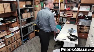 Perps4Sale.com - Hairy shoplifter mouthfucked and banged by hard fucker cop