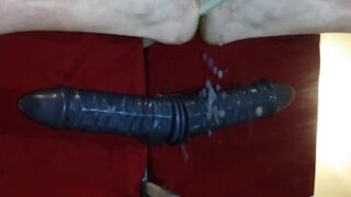 Amateur Anal Milking with Sex Toy & Cumshot