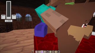 Minecraft Bia the Teddy Bear is getting a Rough Ponding in her Tight ASS