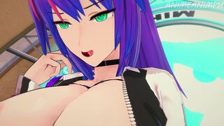 Licking the Breasts of Projekt Melody and Fucking Her Until Creampie - Anime Hentai 3d Uncensored