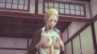 on titans Hentai 3D - Annie Blowjob, Boobjob and Fucked in a tatami