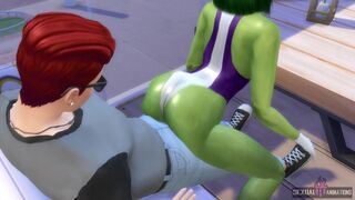 She Hulk Also Likes Cocks Full of Semen - Sexual Hot Animations