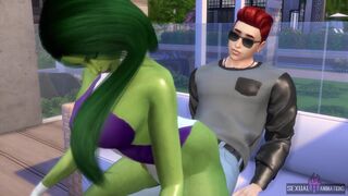 She Hulk Also Likes Cocks Full of Semen - Sexual Hot Animations