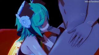 Gunvolt Vtuber Lola makes Producer moving on from Idolmaster cum a lot with her mouth (3D Hentai)