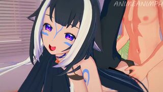 Vtuber Shylily Fucks for a Job Promotion... Lots of Creampies - Anime Hentai 3d Compilation