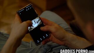 DaddiesPorno.com - Stepdad sneaking in his sons bedroom to jerk off on him