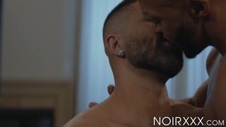 Tattooed hunk Adam Ramzi maneuvers his penis inside my black ass