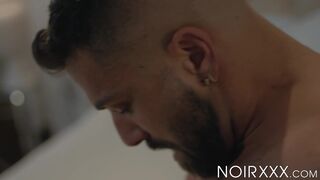 Tattooed hunk Adam Ramzi maneuvers his penis inside my black ass