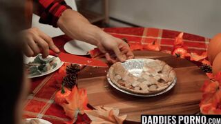 DaddiesPorno.com - Young stepson submits to his stepdaddy after a fine dinner