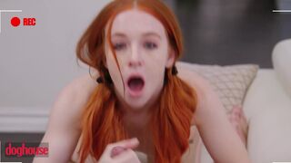 DOG HOUSE - Sexy Redhead Babe Madi Collins Takes A Wild Ride On Lucas Frost's Cock