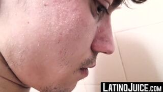 LatinoJuice.com - Beautiful boy Esteban gobbles my uncut cock and eats my sticky load