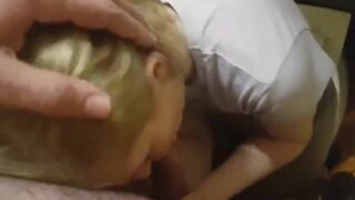 Redhead Amateur Blowjob with a Mouthful on Monday Morning