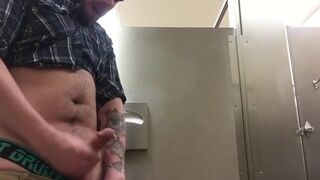 Bubby Barebacks Pup in a Public Stall