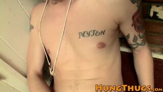 HungThugs.com - Skinny twinkie Max Ward masturbates his giant fuck stick