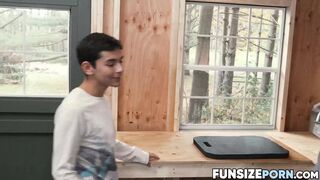 FunsizePorn.com - Hunk gardener Mr Knight whispers his huge thick secrets to petite D