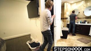 StepsonXXX.com - Dirty twink Dakota Lovell cleaned by his stepdads oozing sticky cum