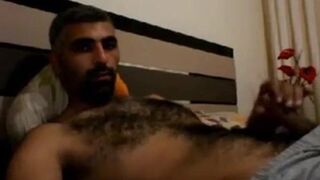 Hairy Horny Daddy Strokes His Big Cock