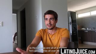 LatinoJuice.com - Curly Joe Dave masturbates his boyfriend and stepdads huge cocks at