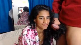 Amateur Webcam Blowjob with Long Hair