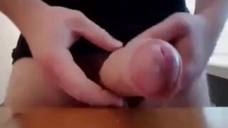 Amateur Guy Strokes His Massive Dick