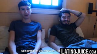 LatinoJuice.com - Skinny Latino teen Cesar Rose rides stud Franco Sins big dick